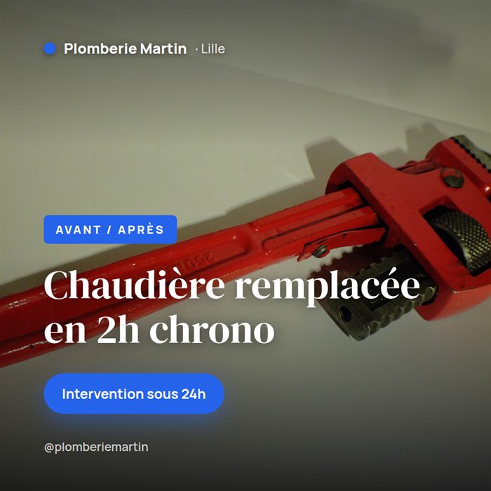Exemple de visuel Publify pour Plomberie Martin